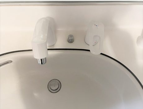 洗面水栓　工事後
