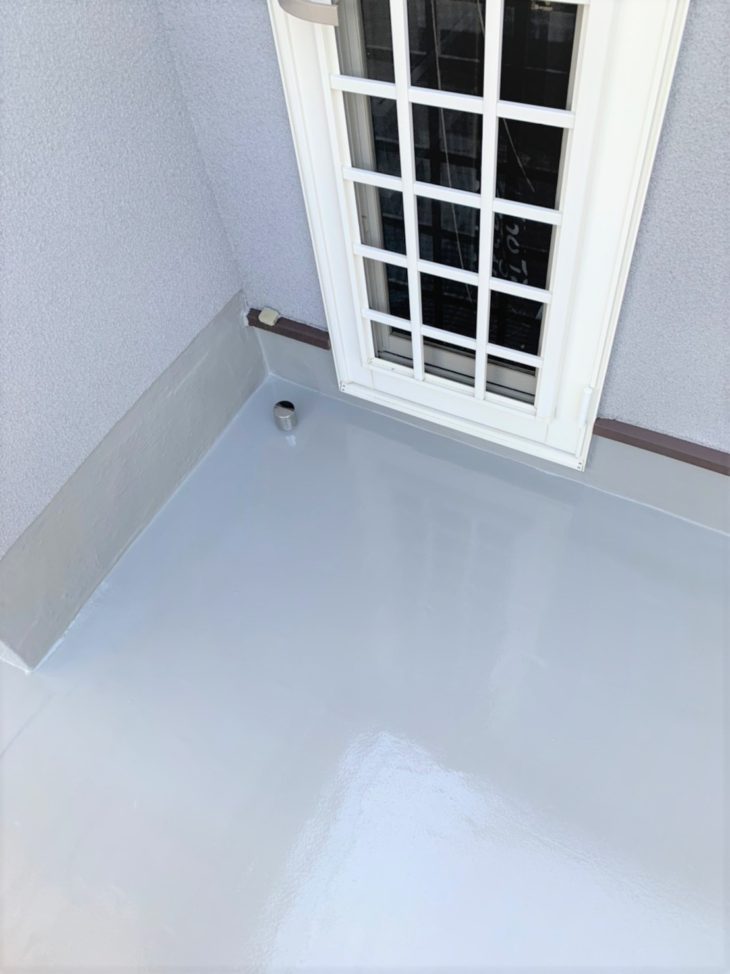 八尾市　ベランダ防水　工事写真　工事後