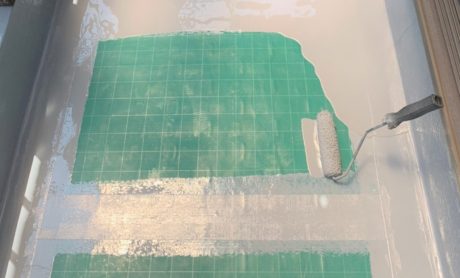 八尾市　ベランダ防水　工事写真　工事前途中B-1