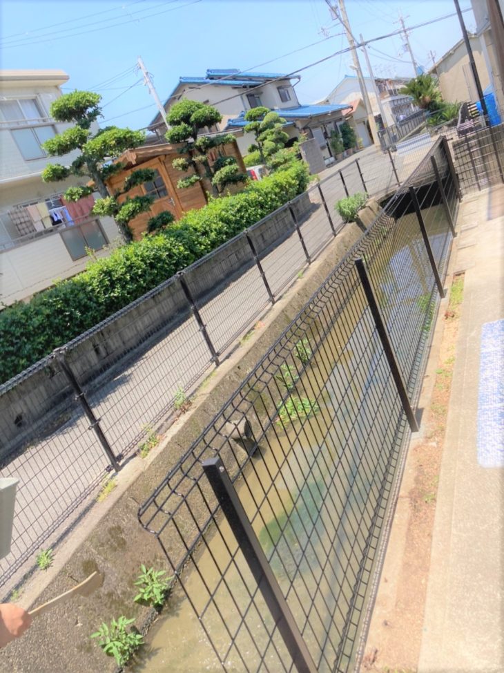 風にも強いフェンス　施工事例