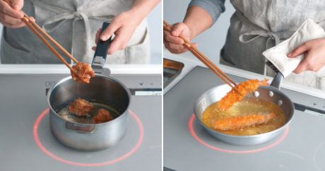 少量の揚げ物も少ない油で手軽においしく